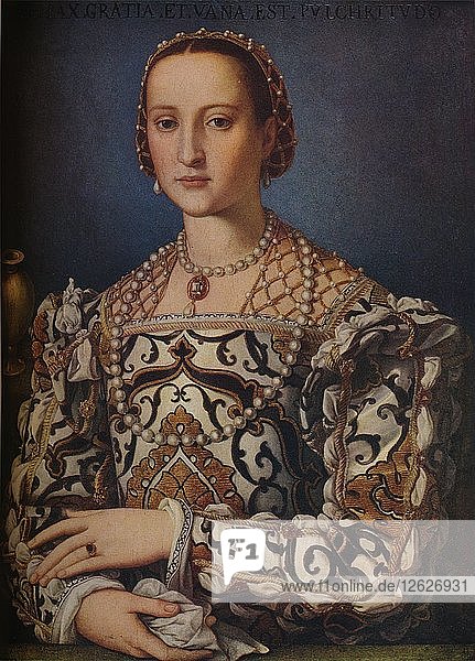 Eleonora von Toledo  um 1559. Künstler: Agnolo Bronzino.