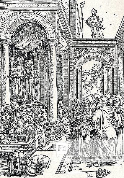 Die Darstellung der Jungfrau im Tempel  1506 (1906). Künstler: Albrecht Dürer.