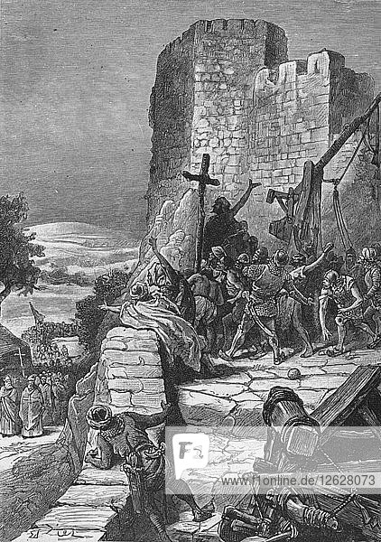 Procession of the Crusaders round the walls of Jerusalem 1099 (1905). Artist: Unknown.