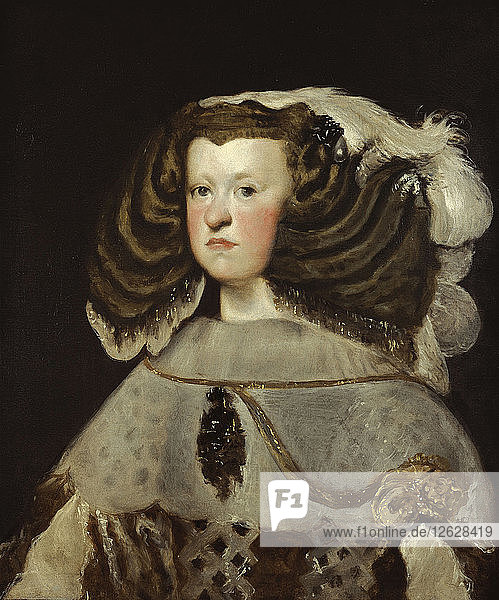 Portrait of Mariana of Austria (1634?1696). Artist: Velàzquez  Diego (1599-1660)