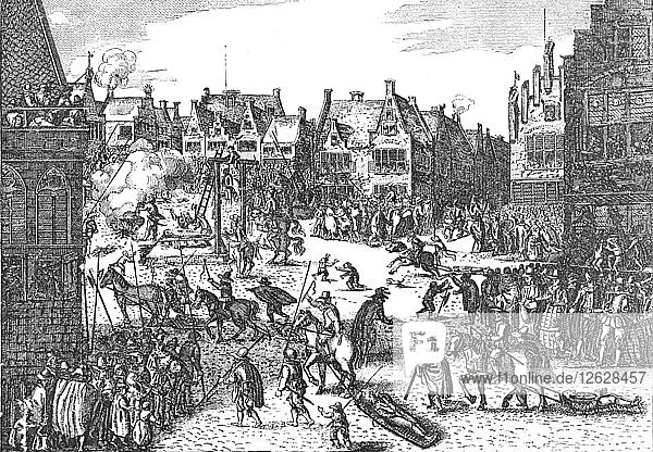 Hinrichtung der Verschwörer des Schießpulverkomplotts von 1606  1795 (1897). Künstler: Unbekannt.
