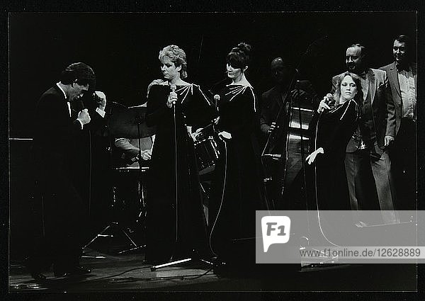 Georgie Fame and Sweet Substitute with Keith Smiths Hefty Jazz in concert  1984. Artist: Denis Williams