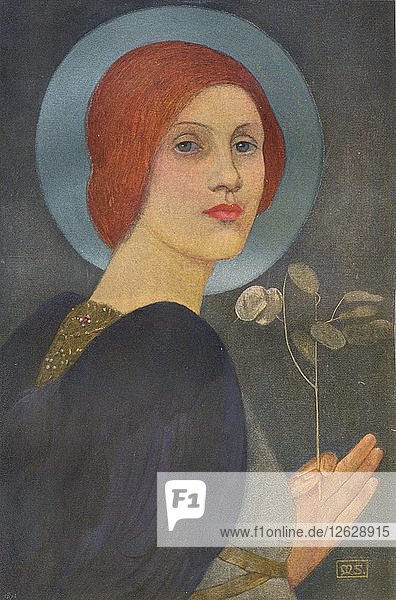 Ein Engel  um 1905. Künstlerin: Marianne Stokes.