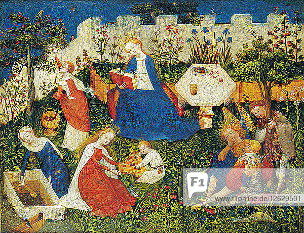 Der kleine Garten des Paradieses. Künstler: Oberrheinischer Meister (tätig um 1410-1420)