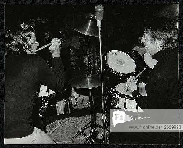 Drummers Les DeMerle and Kenny Clare  London  1979. Artist: Denis Williams