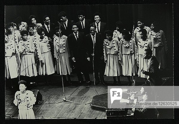 The Inspirational Choir on stage at the Forum Theatre  Hatfield  Hertfordshire  1985. Artist: Denis Williams