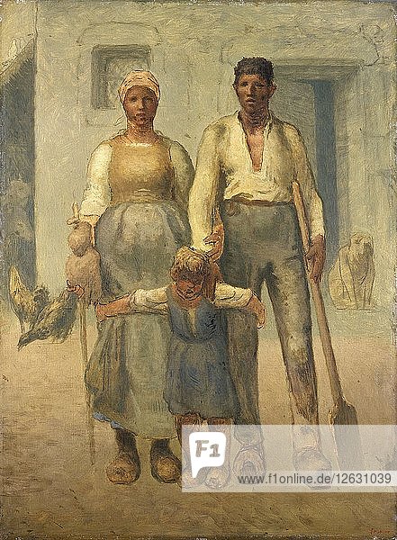 Die Bauernfamilie  1871-72. Künstler: Jean Francois Millet.