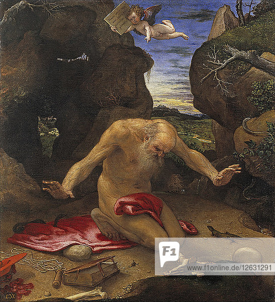 Heiliger Hieronymus. Künstler: Lotto  Lorenzo (1480-1556)