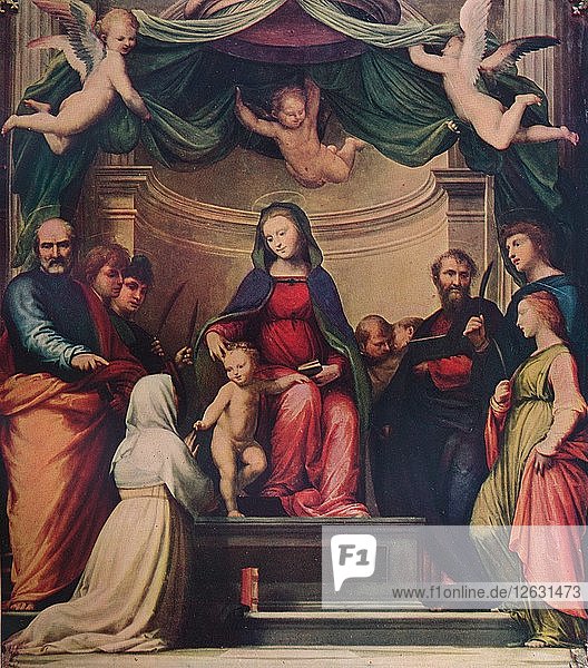 Die mystische Hochzeit der Heiligen Katharina von Siena  1511  (1911). Künstler: Fra Bartolomeo