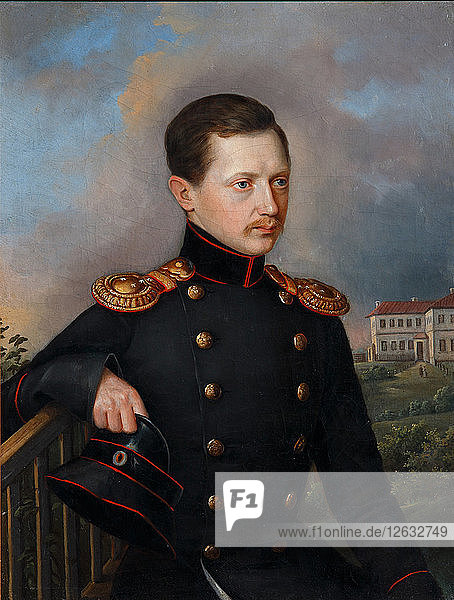 Porträt von Nikolai Semjonowitsch Korsakow (1819-1889)  ca. 1849. Künstler: Anonym