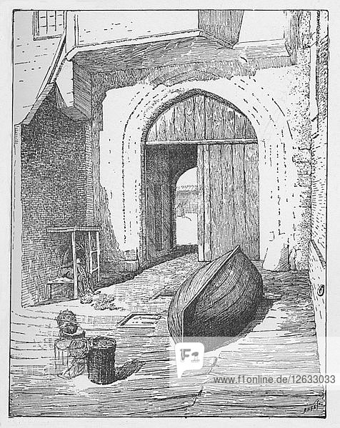 Das Wassertor  New Palace Yard  um 1897. Künstler: William Patten.