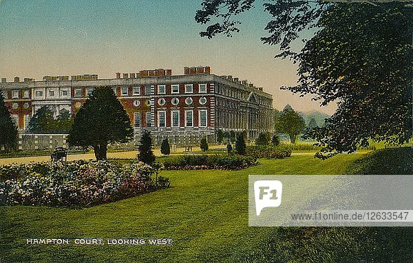 Hampton Court  Blick nach Westen  um 1910. Künstler: Unbekannt.