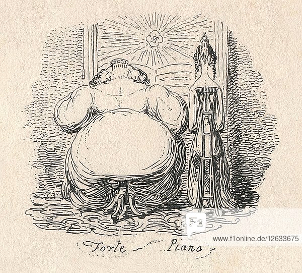 Forte-Klavier  1829. Künstler: George Cruikshank.