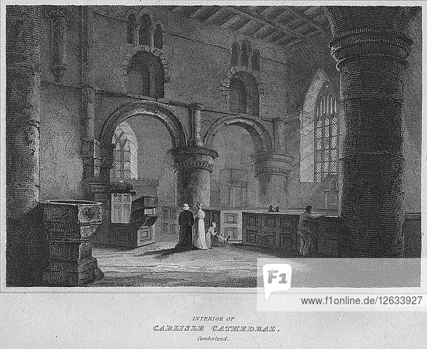 Innenraum der Kathedrale von Carlisle. Cumberland  1814. Künstler: John Greig.