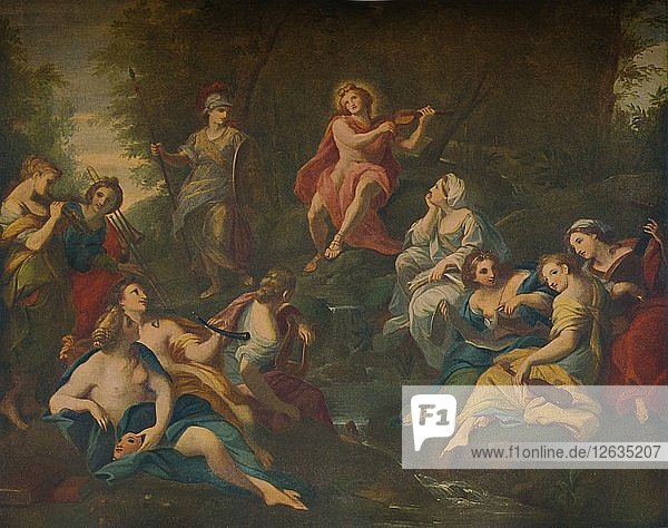 Apollo und die Musen  1772. Künstlerin: Angelika Kauffmann.