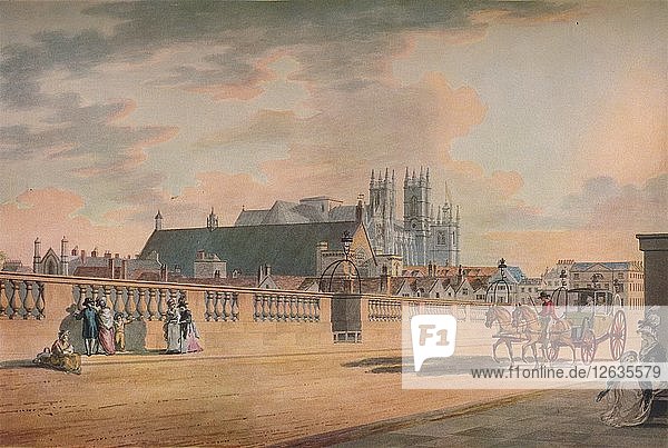 Blick auf die Westminster Bridge  1792. Künstler: Thomas Malton II.