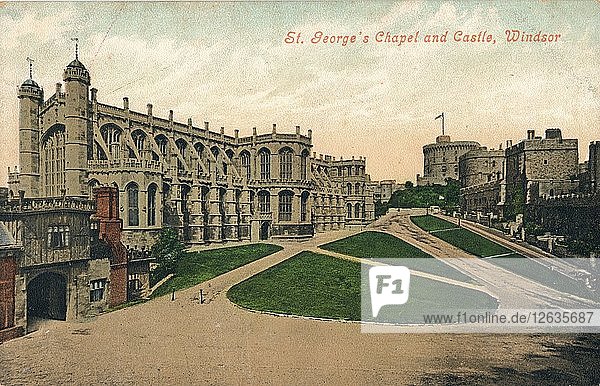 St. Georges Kapelle und Schloss  Windsor  um 1910. Künstler: Unbekannt.