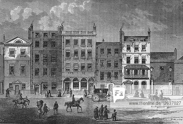Alte Häuser in der Pall Mall  Westminster  London  um 1830 (1878). Künstler: Unbekannt.