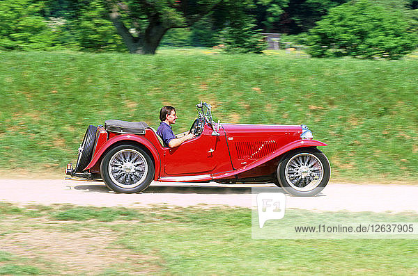 1938 MG TA. Artist: Unknown.