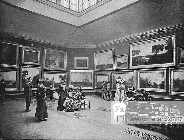 Ausstellung von William Turners Gemälden in der National Gallery  London  um 1903. Künstler: Unbekannt.