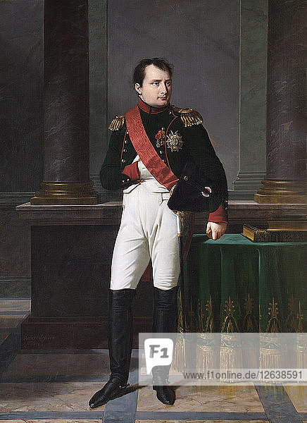 Porträt von Napoleon Bonaparte  1812. Künstler: Robert Lefevre.