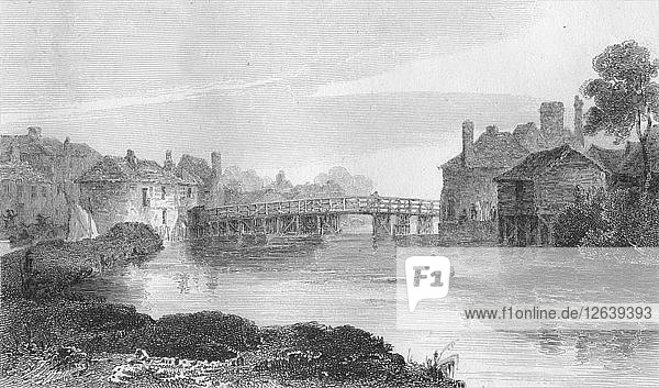 Eton-Brücke  1809. Künstler: William Bernard Cooke.