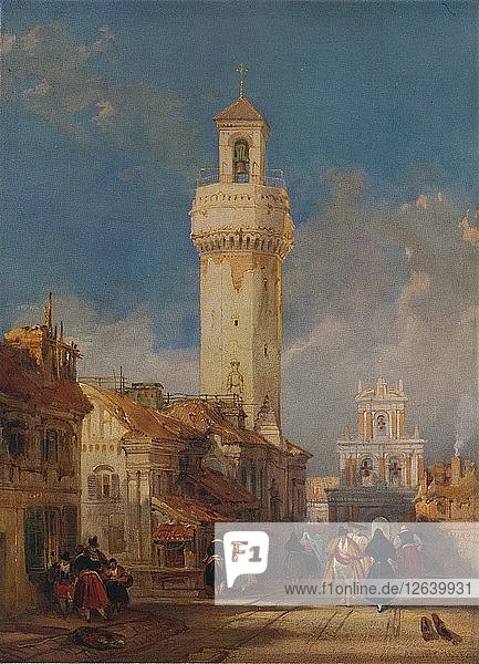 Der Turm der Kirche von San Nicolás de la Villa  Córdoba  1834. Künstler: David Roberts.