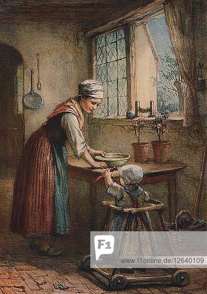 Die junge Mutter  um 1887. Künstler: Hugh Carter.