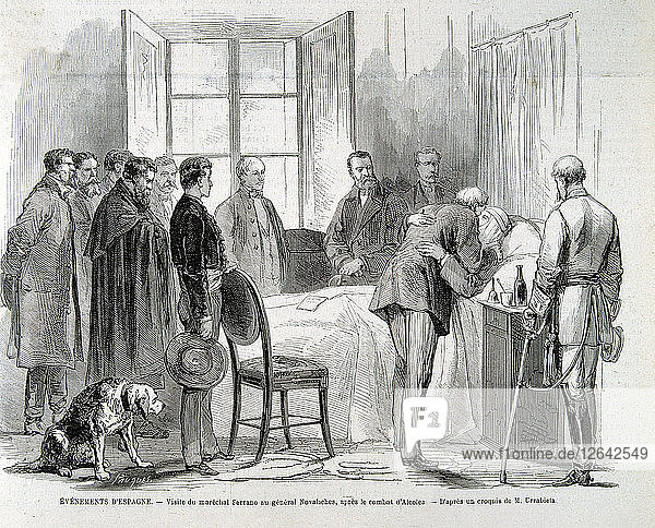Revolution 1868  Besuch von Marschall Serrano bei General Novaliches nach der Schlacht von Alcolea  (186?