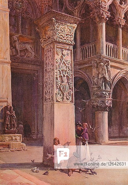 Auf der Piazzetta  Venedig  um 1900 (1913). Künstler: Walter Frederick Roofe Tyndale.
