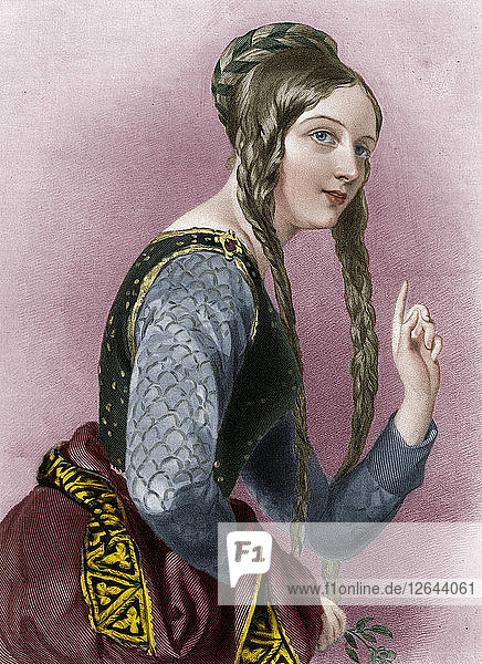 Eleanor of Aquitaine  Queen of Henry II of England. Artist: Unknown.