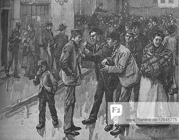 Szene während des Preston-Streiks  um 1890. Künstler: William Rainey.