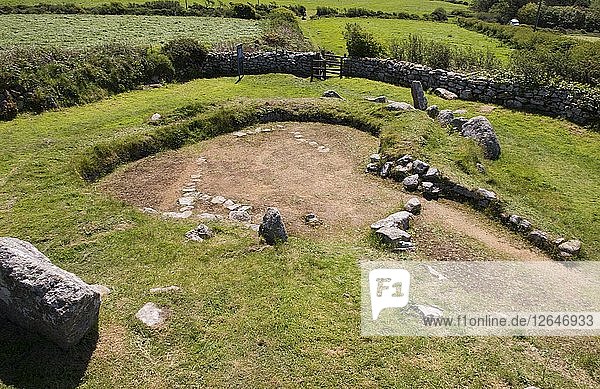 Carn Euny Ancient Village Cornwall c2016. Artist: James O Davies.