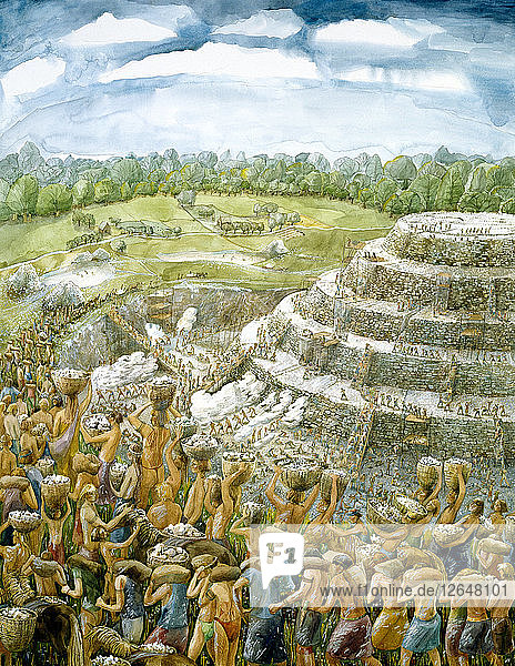 Silbury Hill  ca. 2400 v. Chr.  (ca. 1990-2010). Künstlerin: Judith Dobie.