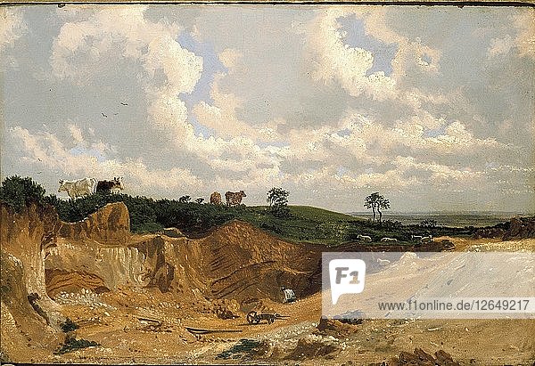Kiesgrube auf dem Shotover Hill  nahe Oxford  um 1818. Künstler: William Turner.