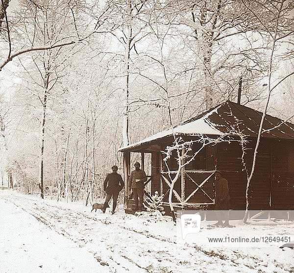 Soldaten im Schnee  Marquenterre  Nordfrankreich  ca. 1914-c1918. Künstler: Unbekannt.