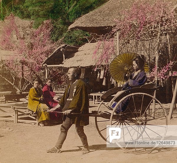 Ein morgendlicher Ausritt in einer Jinrikisha  Sugita  Japan  1896. Künstler: Unbekannt.