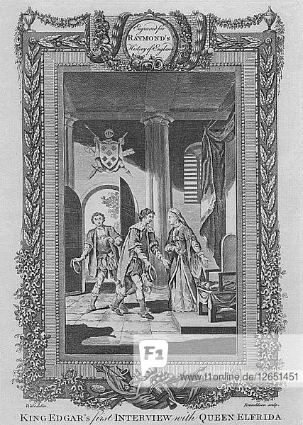 König Edgars erstes Gespräch mit Königin Elfrida  um 1787. Künstler: Unbekannt.