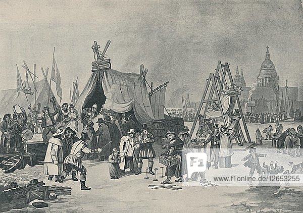 Der Jahrmarkt auf der zugefrorenen Themse  1814  (1920). Künstler: Luke Clennell.