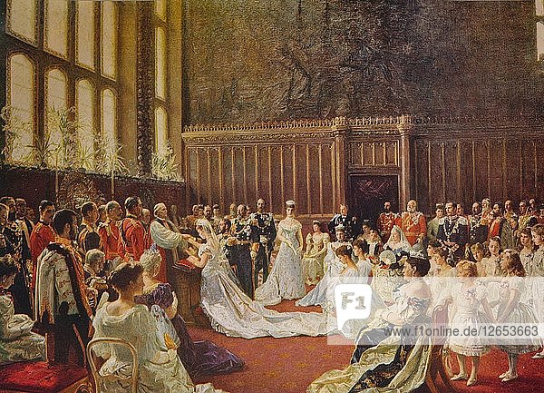 Die Hochzeit von König Georg V.  1894  (um 1915). Künstler: Laurits Tuxen.