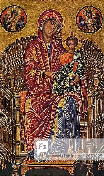 Inthronisierte Madonna mit Kind  um 1260-1280. Künstler: Unbekannt Byzantinische Schule.