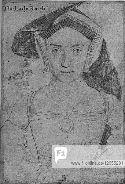 Lady Ratcliffe  ca. 1532-1543 (1945). Künstler: Hans Holbein der Jüngere.