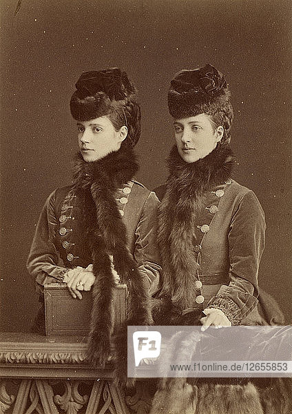 Zesarewna Maria Fjodorowna (1847-1928)  spätere Kaiserin von Russland  und die Prinzessin von Wales (1844-19)