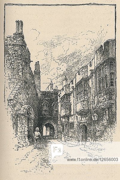 Nordtor und Bibliothek  vom King Johns Tower aus  1895. Künstler: Unbekannt.
