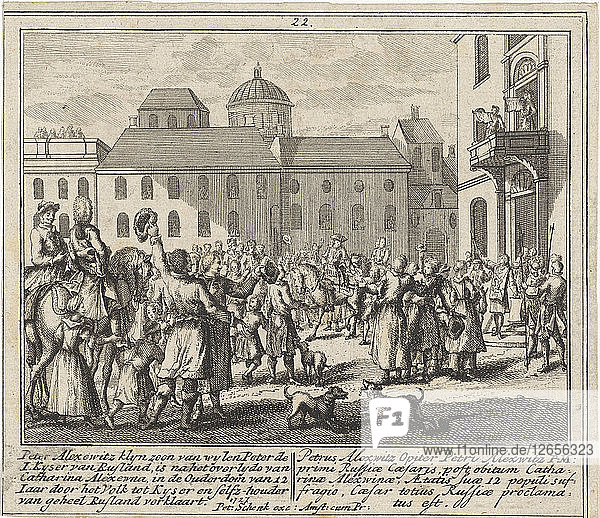 Proclamation of Peter II Alexeyevich as tsar of Russia  1727.