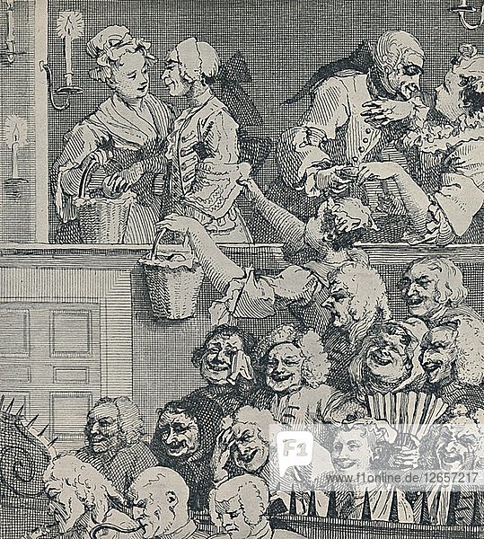 Die lachende Zuhörerschaft  1733  (1920). Künstler: Unbekannt.