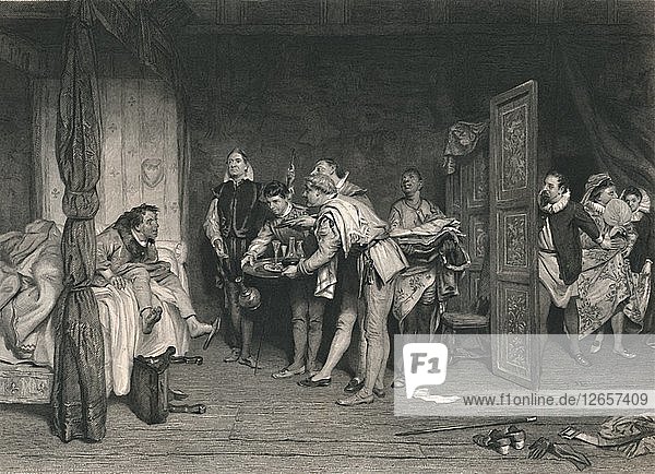 Christopher Sly (Der Widerspenstigen Zähmung)  um 1870. Künstler: Charles W. Sharpe.