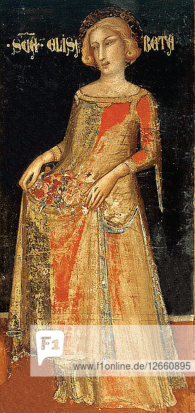 Heilige Elisabeth  Detail der Gemälde von Ferrer Bassa  Fresken  die in der Kapelle von Sa?