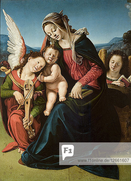 Die Jungfrau mit Kind und zwei Engeln  um 1507.