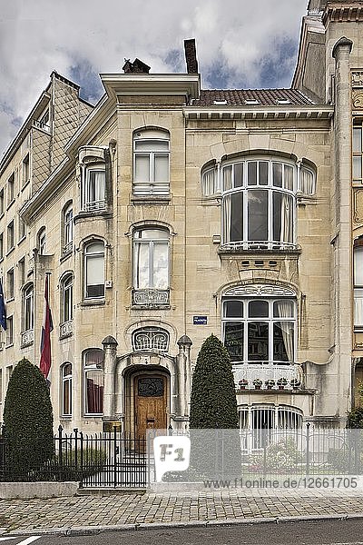 Hotel van Eetvelde  2 Av. Palmerston  Brüssel  Belgien  (1898)  c2014-2017. Künstler: Alan John Ainsworth.
